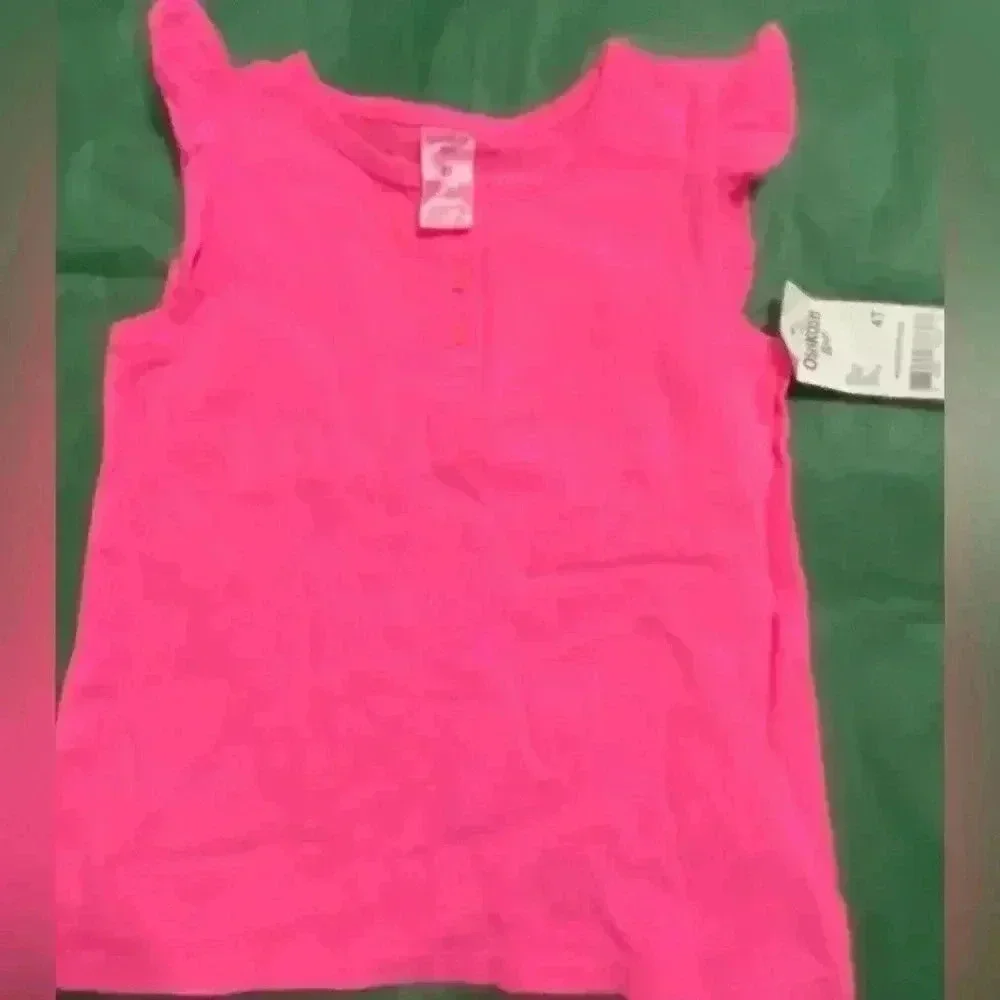 Oshkosh Girls Bright Pink 4T Top NWT